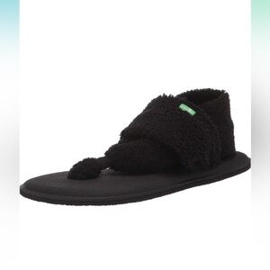 Sanuk Women's Yoga Sling 2 Chill Sandal Black Sherpa 9M